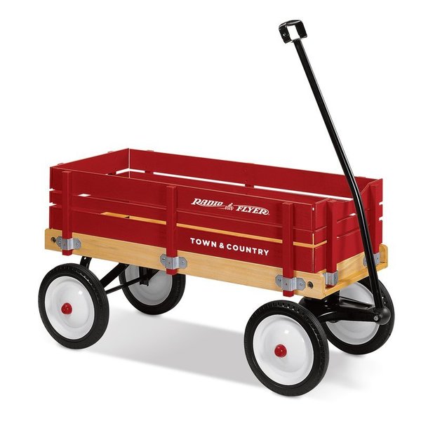 Radio Flyer Town and Country Toy Wagon Wood Red *24